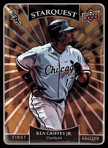 Upper Deck StarQuest card: Ken Griffey Jr. running in a Chicago jersey