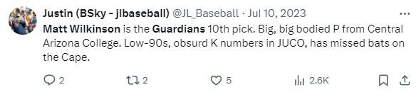 JL_Baseball tweet, Jul 2023