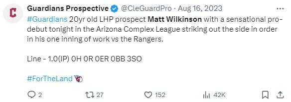 Guardians Prospective tweet, Aug 2023