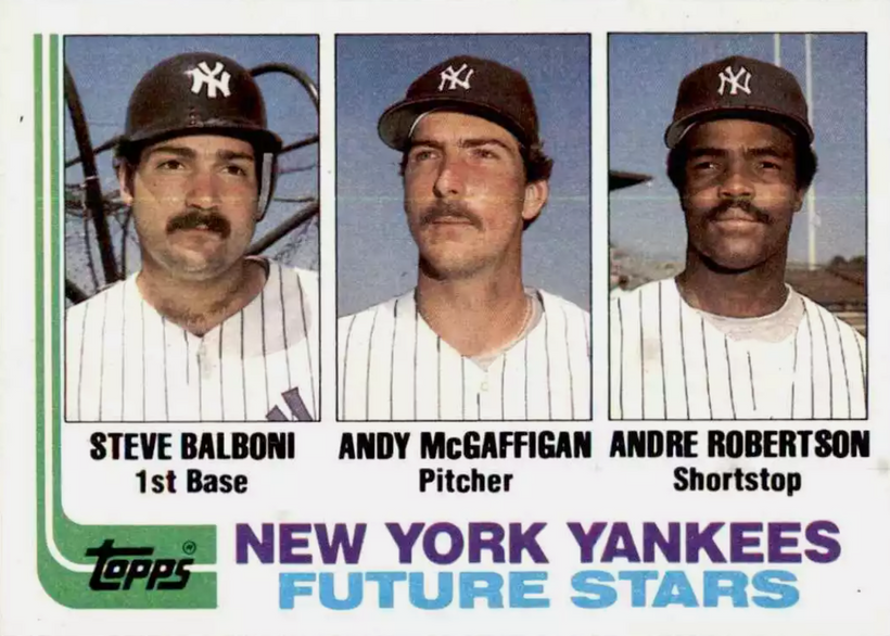Vintage Topps New York Yankees Future Stars card