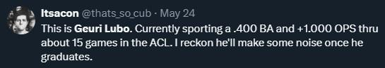 Tweet from @thats_so_cub about Geuri Lubo