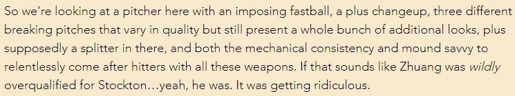 Nathaniel Stoltz scouting summary of Zhuang's arsenal, part 1